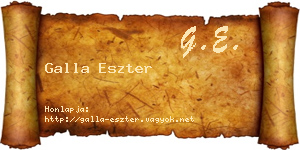 Galla Eszter névjegykártya